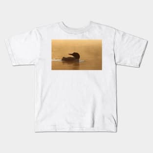 Common loon in morning light Kids T-Shirt